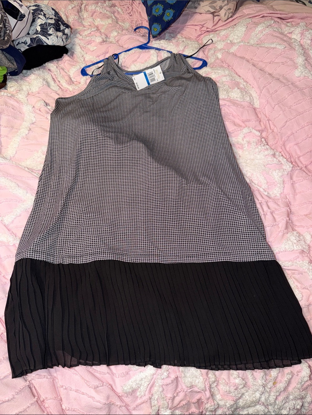 Michael Kors Black and White Midi Dress